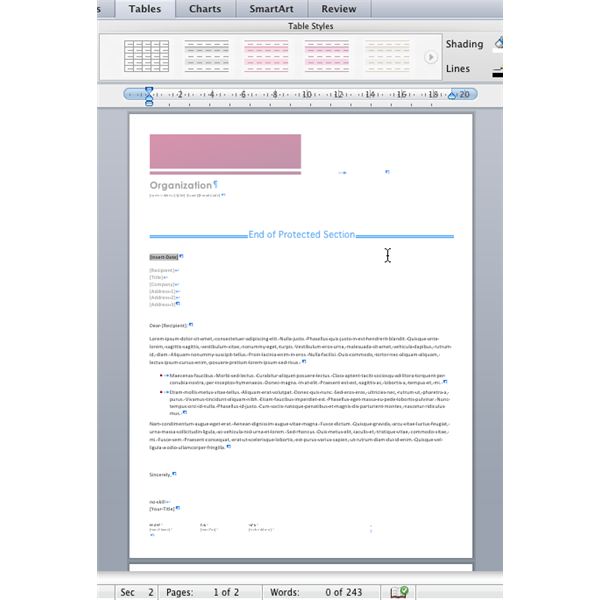 word for mac business letter template